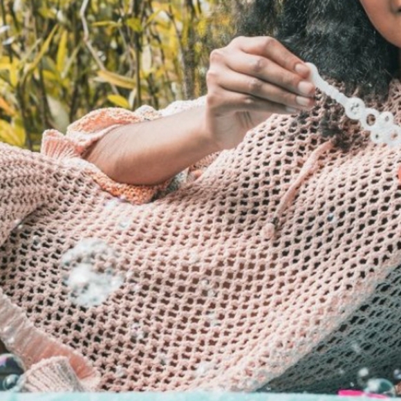 POL Open Knit Sweater Cover Up - Picture 3 of 6